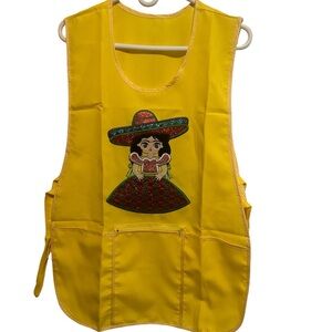 Apron La Mexicanita  Women Classic Embroidered Mexican Artisan One Size